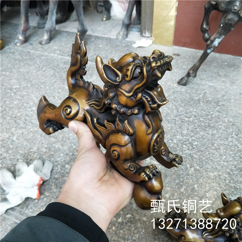 新品招财貔貅黄铜神兽雕塑家居桌面摆件镇宅旺财佳节开业送礼礼品