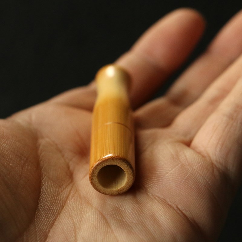 精品纯手工制作天然实心老玉竹烟嘴吸烟过滤器粗烟男生烟斗送礼品