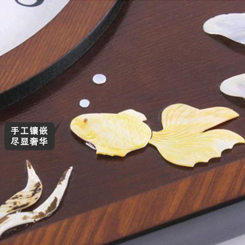 新中式挂钟客厅中国风扇形个性创意时尚石英钟表艺术装饰家用时钟
