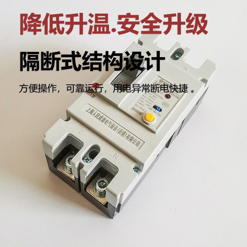 CM1LE单相漏电断路器63A 100A 125A 160A 250A塑壳漏保220V空开2P