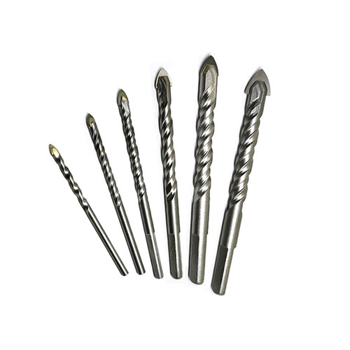 瓷砖陶瓷玻璃砖墙水泥墙手电钻三角合金钻头套餐4 5 6 8 10 12mm
