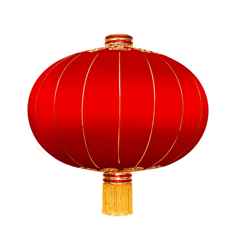 欢度佳节灯笼大门绸布铁口大型户外防水防晒新年大红欢度春节灯笼