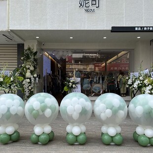 地爆球开业婚庆现场装饰布置手动爆破氦气庆典活动仪式气球飘空