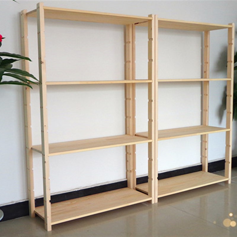 书架可调节实木展示架茶叶陶瓷落地多层架门店货架鞋架置物架网红
