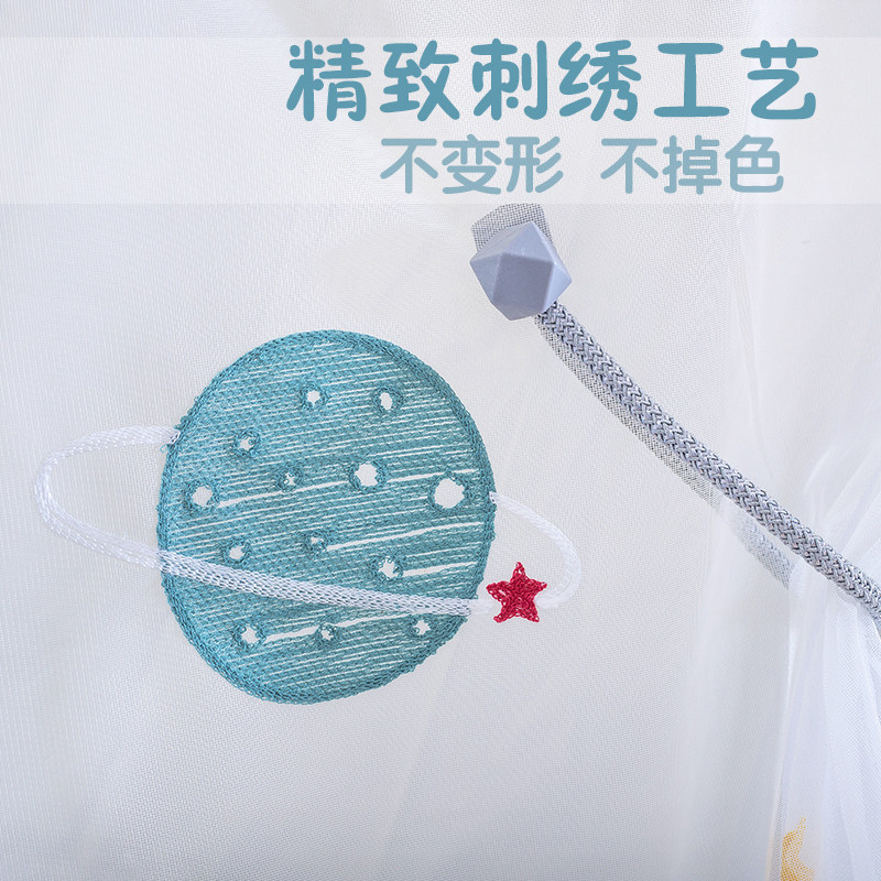 子母床魔术贴蚊帐上下铺梯形家用高低床带书架款1.2m1.5米儿童女