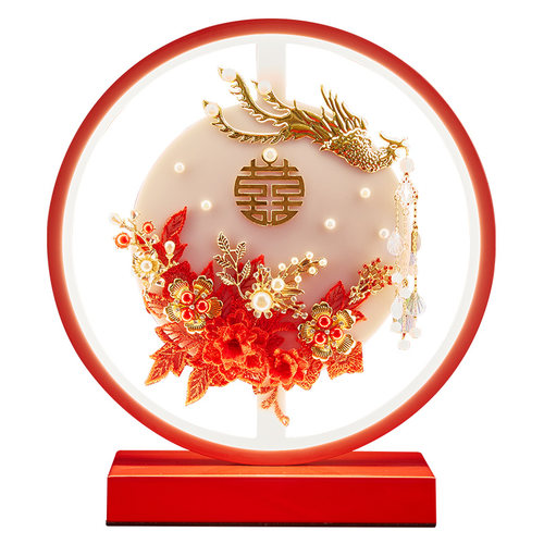 结婚台灯卧室床头灯婚房陪嫁灯婚庆红色一对长明灯新婚礼物送新人
