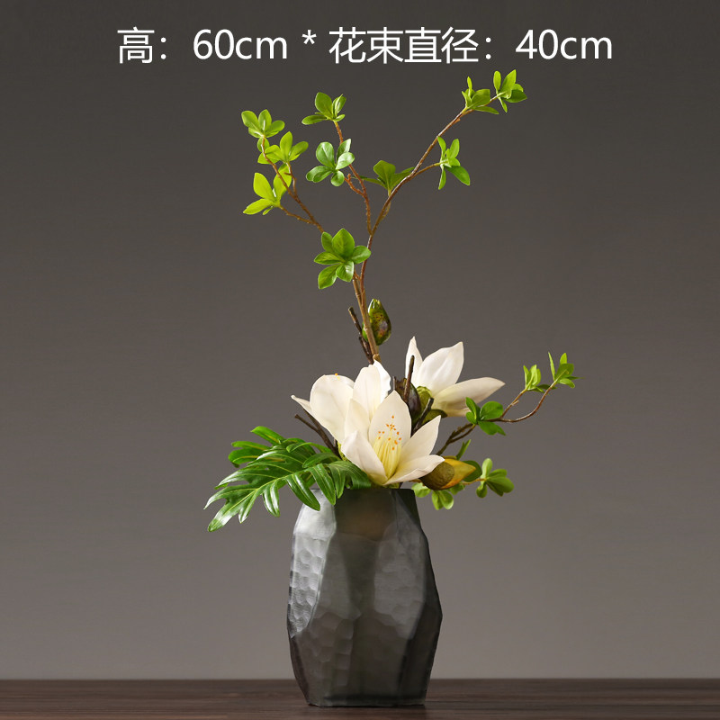 北欧简约磨刻插花玻璃花瓶套装几何创意客厅玄关家居软装饰品摆件