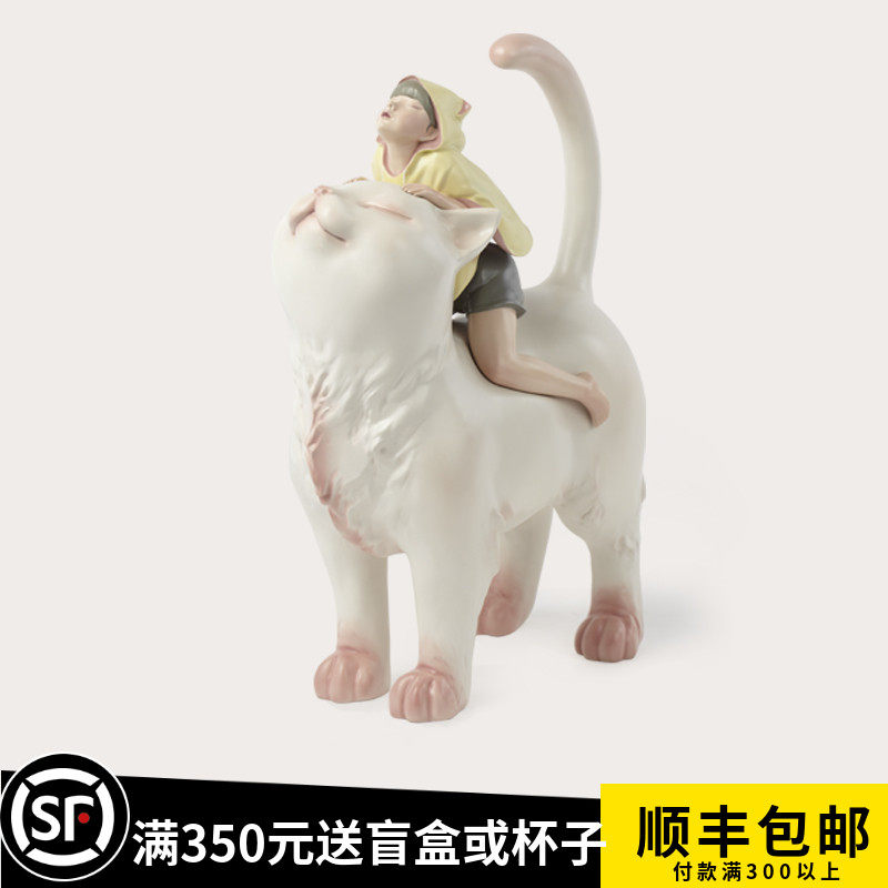 小鸡磕技艺术品家居创意饰品摆件软装雕塑节日礼品礼物猫将军
