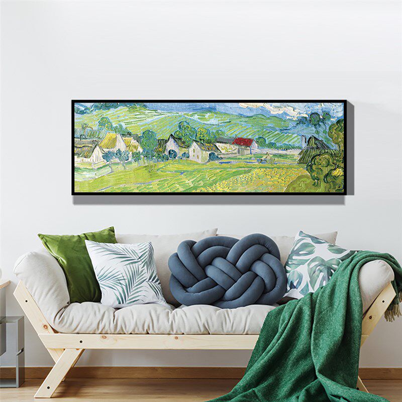 梵高装饰画卧室床头挂画 世界名画风景装饰画客厅沙发挂画横幅