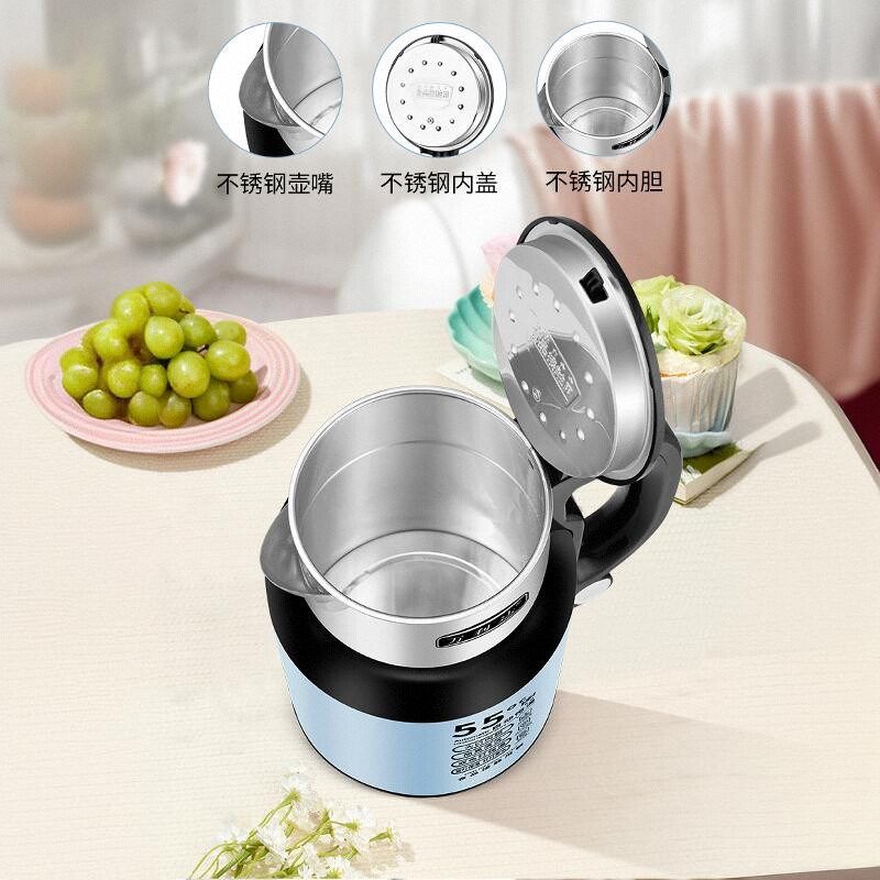 万利达热水壶不锈钢双层防烫智能保温电水壶家用烧水全自动水壶3L