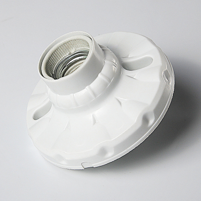 陶瓷灯座明暗两用螺口LED灯座E27高压适用于吊顶吸顶灯具