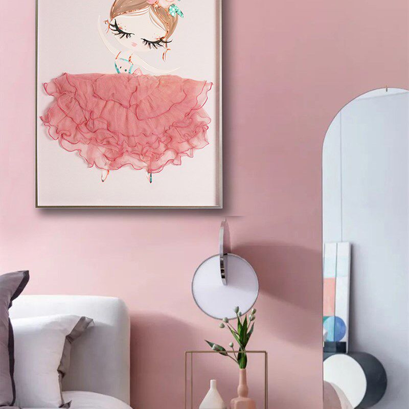 瑞杰 立体星钻画《穿舞裙的女孩》温馨公主房装饰画 儿童房卧室画