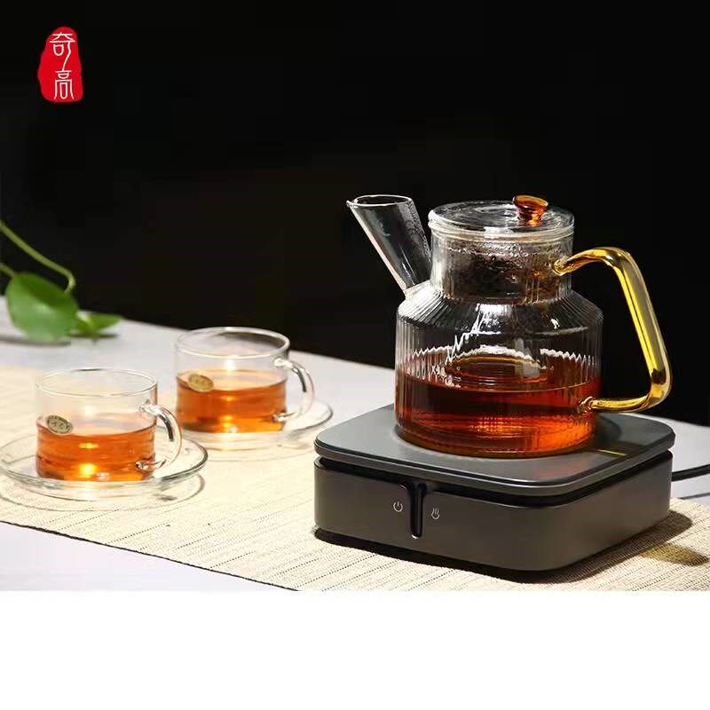 奇高玻璃新品蒸茶壶加厚坚纹耐高温家用煮白茶条纹大号电陶炉煮茶