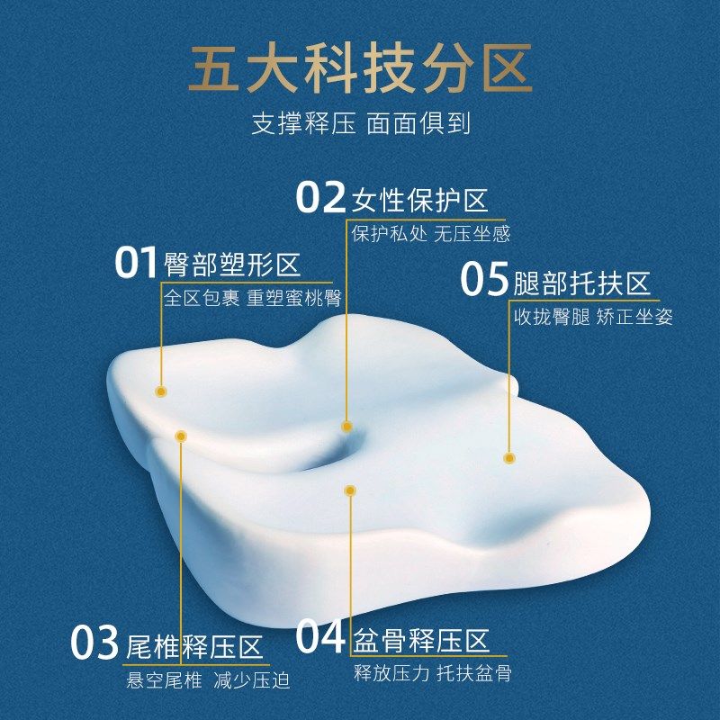 坐垫办公室久坐记忆棉椅子学生屁垫教室透气椅垫加厚屁股垫子