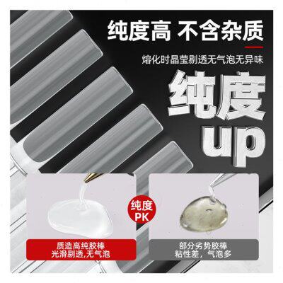 现货质造热熔胶枪家用透明热溶胶棒胶水胶条7/11高粘热熔固体胶