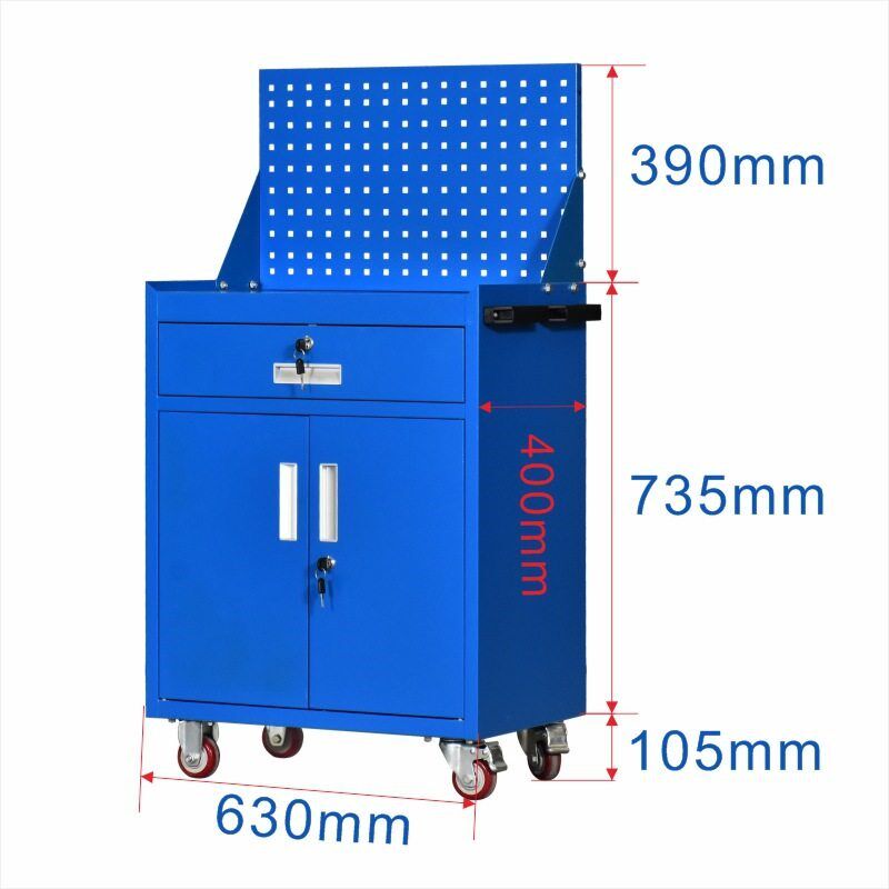 一抽工具车双开门抽屉式工具柜车间工具收纳柜多功能移动工具箱