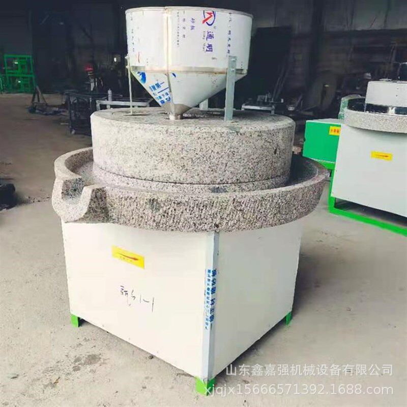 多功能玉米电动石磨机流动摆摊芝麻香油机商用辣椒酱韭菜石碾机