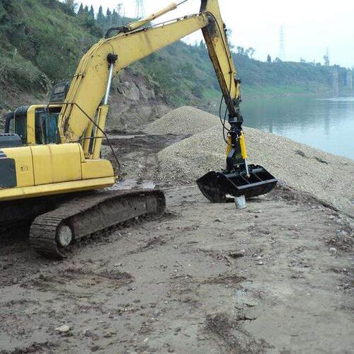 淤泥清理液压回转行车贝壳斗河道清淤贝型斗双开液压抓斗