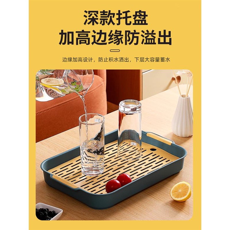 水杯架子置物架玻璃杯子收纳层架放茶杯具酒杯双层沥水托盘家用神