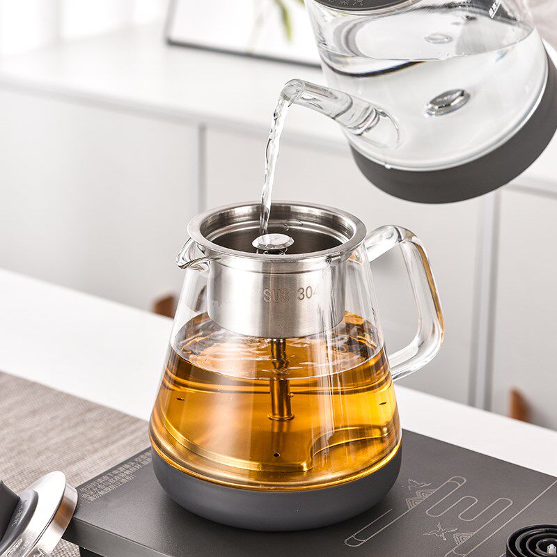 全自动底部上水玻璃烧水壶茶具套装一体煮茶壶保温茶盘泡茶电磁炉
