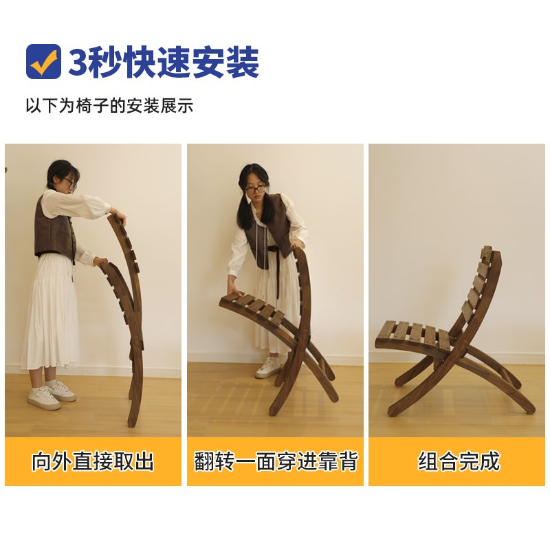 户外桌椅阳台折叠桌子复古小木桌庭院矮方桌室外便携式野餐露营桌