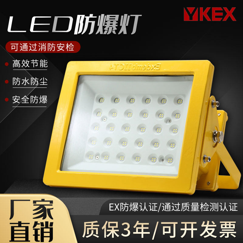 LED防爆灯50W100W车间仓库煤棚照明灯150W加油站泛光灯投光灯200W