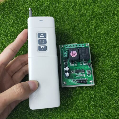12V-24V2路无线栅栏机窗帘 车库 栅栏机电机正反转开关+3000-3遥