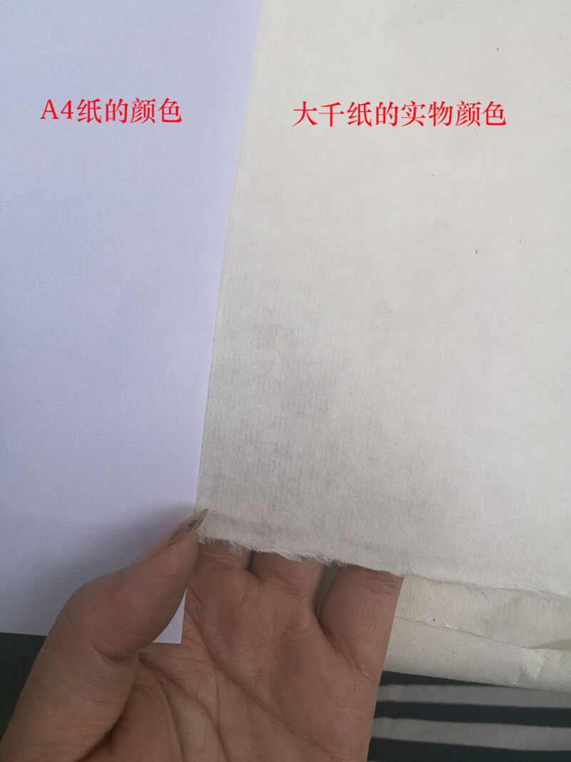 四川夹江大千纸坊竹纸四尺六尺八尺国画写意书法创作手工生宣纸图片