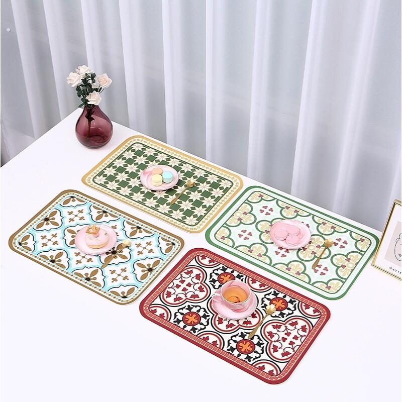 厂家轻奢高端隔热桌面餐桌垫耐高温歺餐垫家用皮革餐垫防水防油西