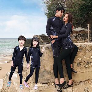 厂家情侣款潜水服男女长袖水母衣套装浮潜亲子冲浪防晒游厂家