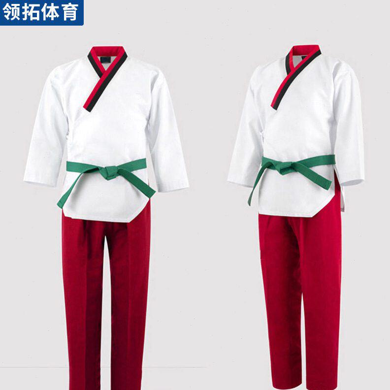 甄选厂家销售女成人儿童训练服 跆拳道表演服 武术训练跆拳道服