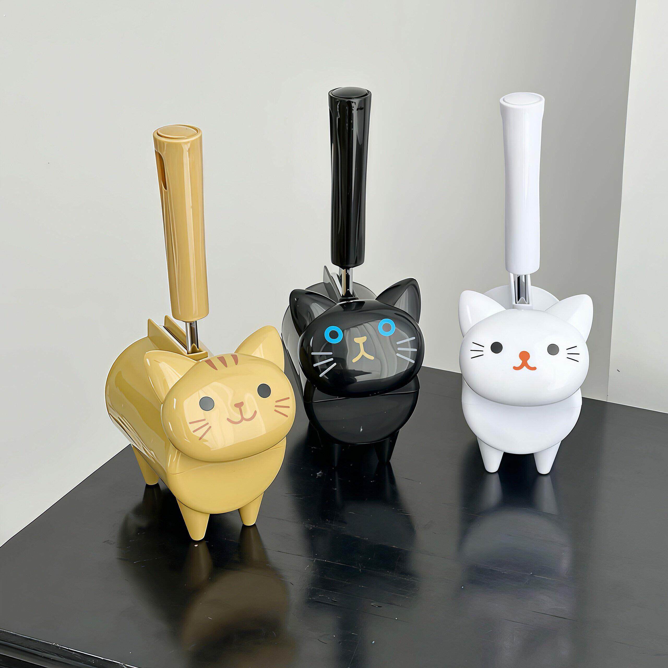 可爱猫咪粘毛滚刷家用衣物除尘滚可撕替换纸滚强力去毛宠物粘刷卷