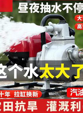 甄选德国进口汽油机抽水泵灌溉菜园农用小型自吸泵扬程大流量浇水
