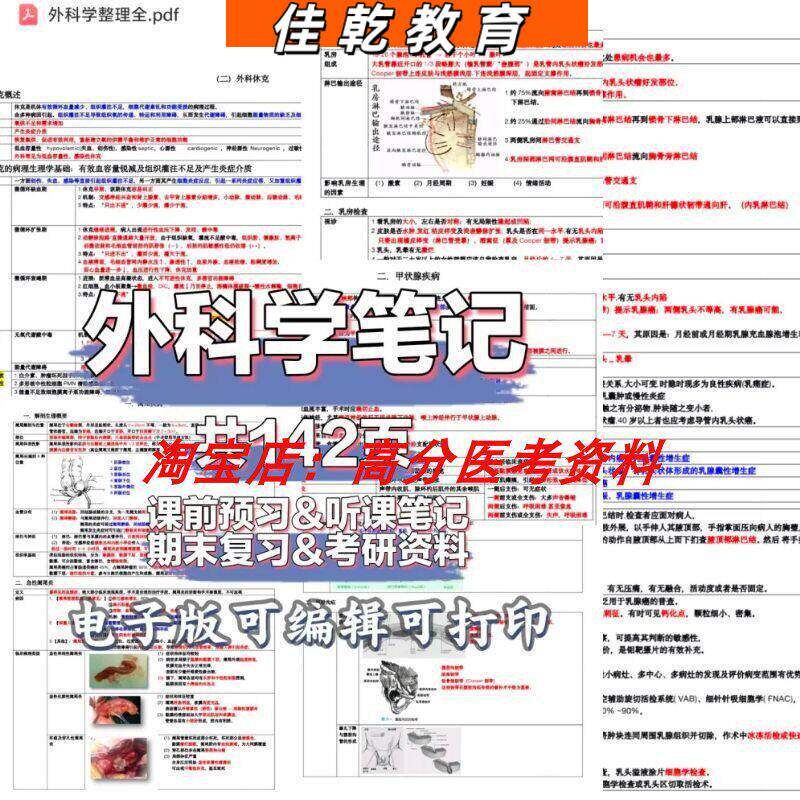 2026外科学重点笔记核心