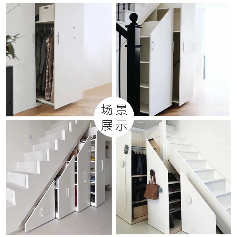 升级缓冲滑轨楼梯推拉底柜鞋柜抽屉式储物柜导轨阻尼缓冲加厚轨道