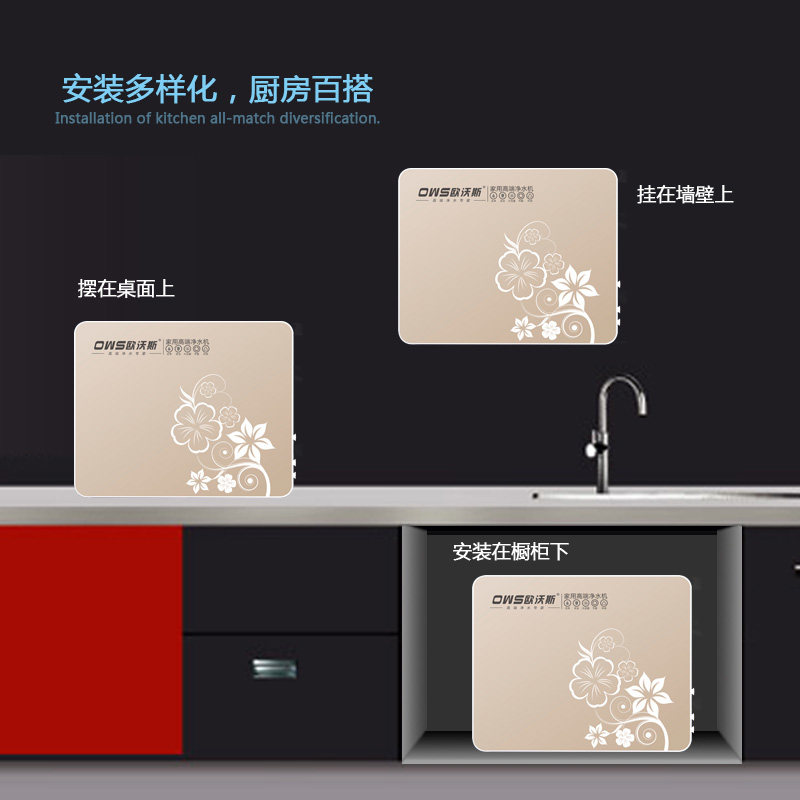 欧沃斯净水器 家用直饮OWS-B超滤净水机台式厨房自来水五级过滤