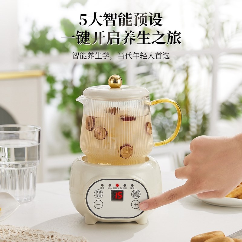 养生壶多功能家用小型办公室一人用烧水壶保温一体宿舍玻璃电炖杯