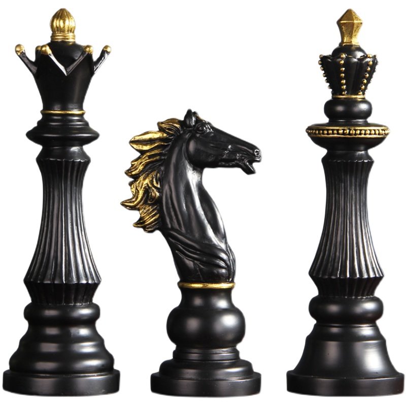 国际象棋 美式书房软装摆设客厅酒柜展厅装饰摆件 艺术软装工艺品