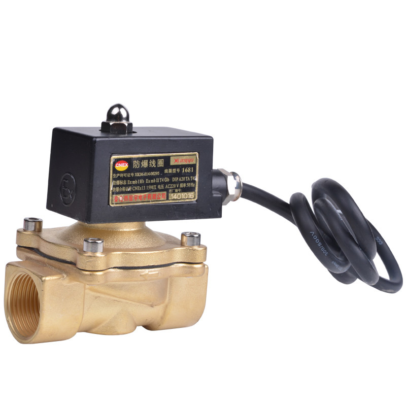 防爆电磁阀水阀气阀耐温150度2W160-15-V-Z 氟橡胶膜片4分电磁阀