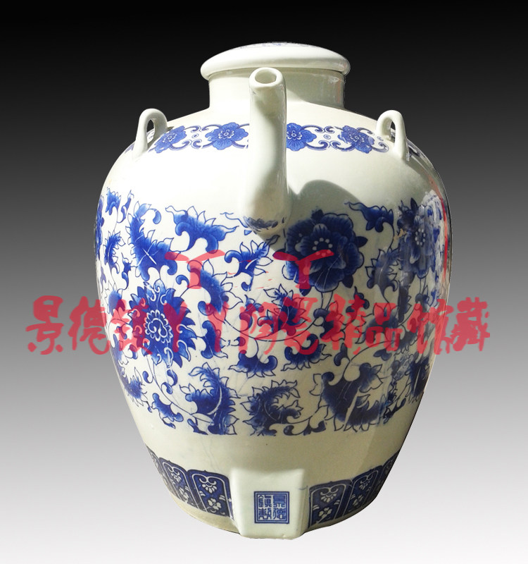 无铅景德镇陶瓷油罐带嘴有嘴陶瓷油壶油坛陶瓷储油瓶