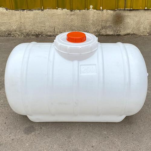 甄选厂家货源HDPE新料200L卧式桶大口径带盖塑料水箱加厚地埋储水