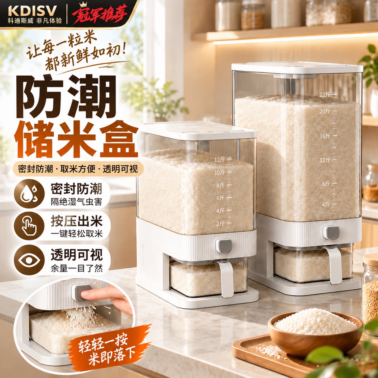 KDISV德国米桶食品级专用防米桶/米缸