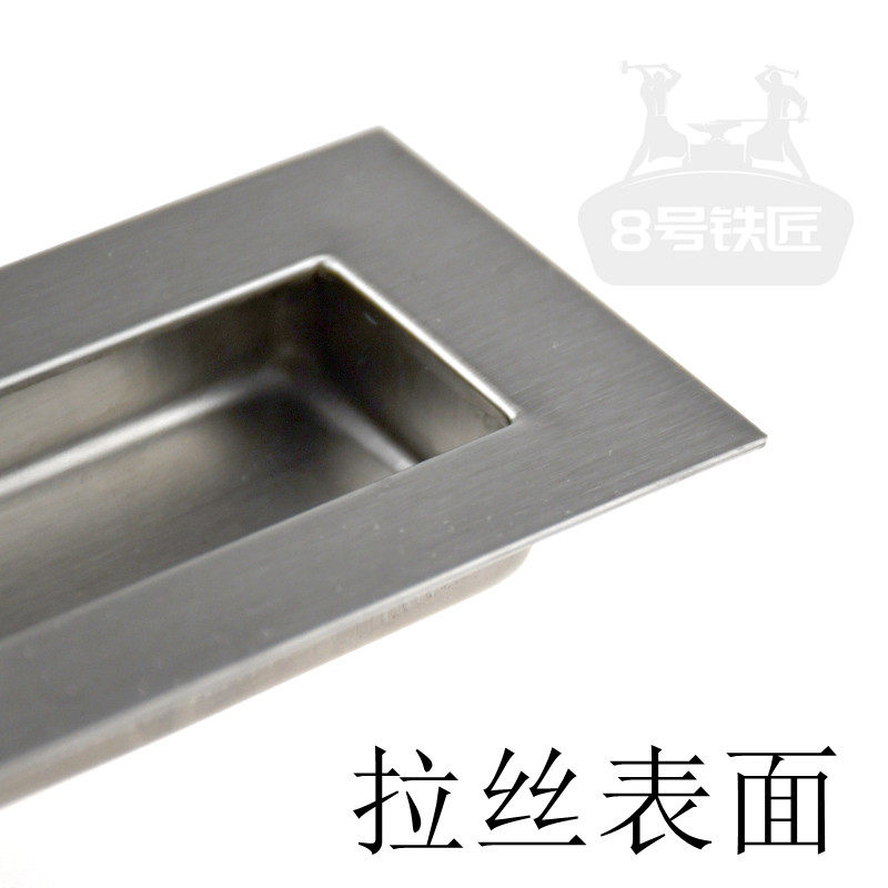 304不锈钢嵌入式隐藏暗装工业拉手 柜门扣手衣整体橱柜把手抽手12