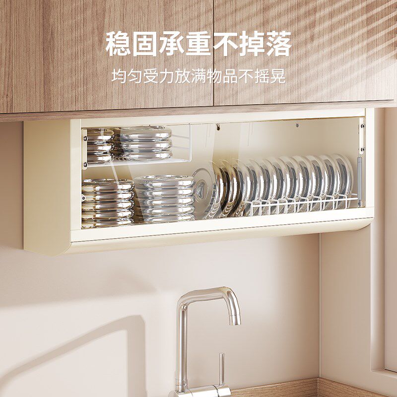 厨房壁挂式碗碟收纳架碗盘置物架挂壁碗架沥水架餐具收纳碗柜放碗