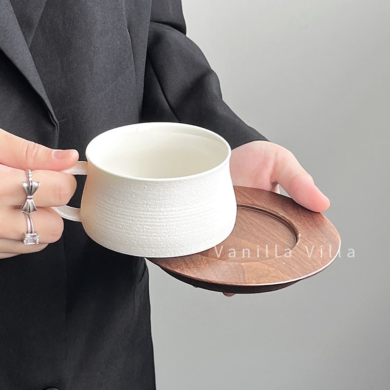 日式陶瓷咖啡杯碟套装高档精致下午茶水杯办公室高颜值咖啡杯子