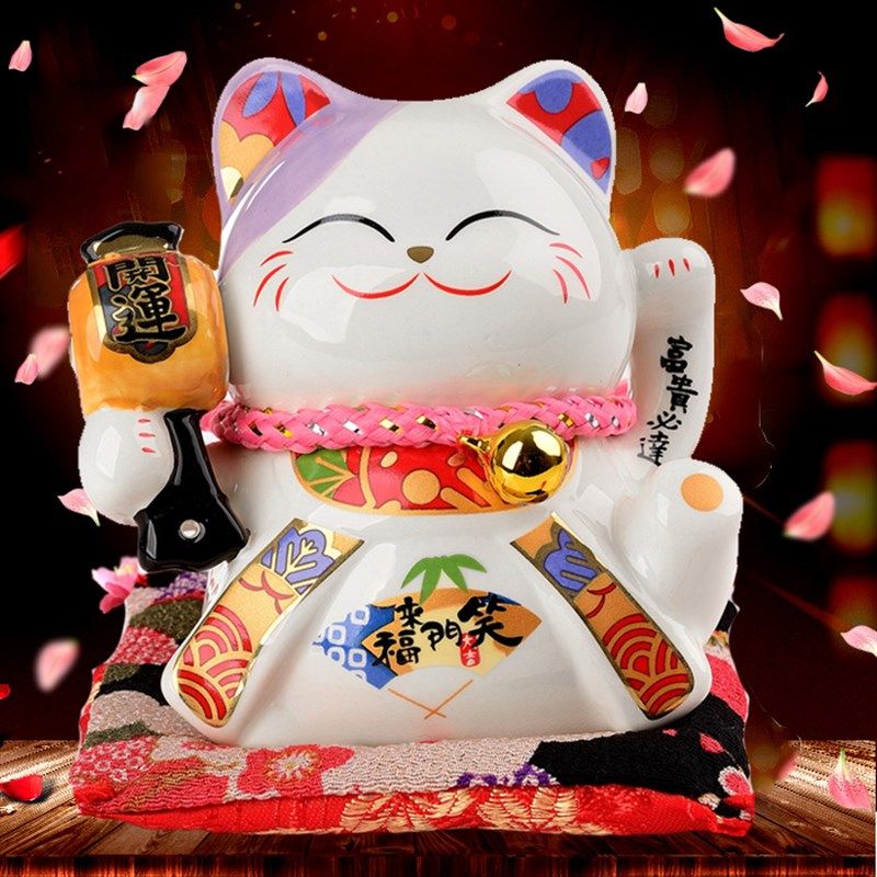 金石工坊招财猫汽车摆件迷你小号储存钱罐创意可爱礼品女生日礼物