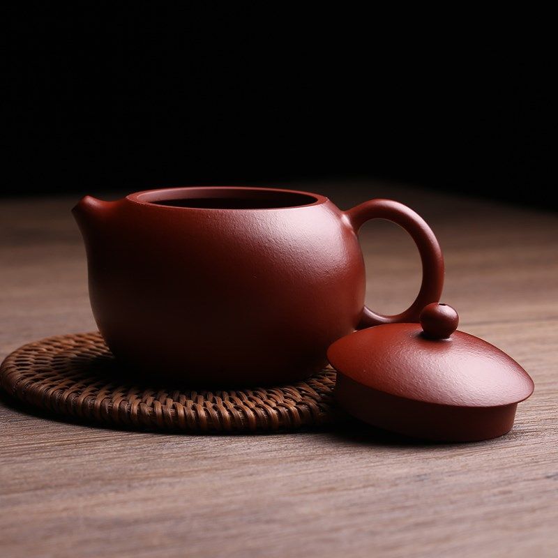 宜兴原矿紫砂壶西施壶全手工名家小煤窑朱泥大口泡茶壶功夫茶具