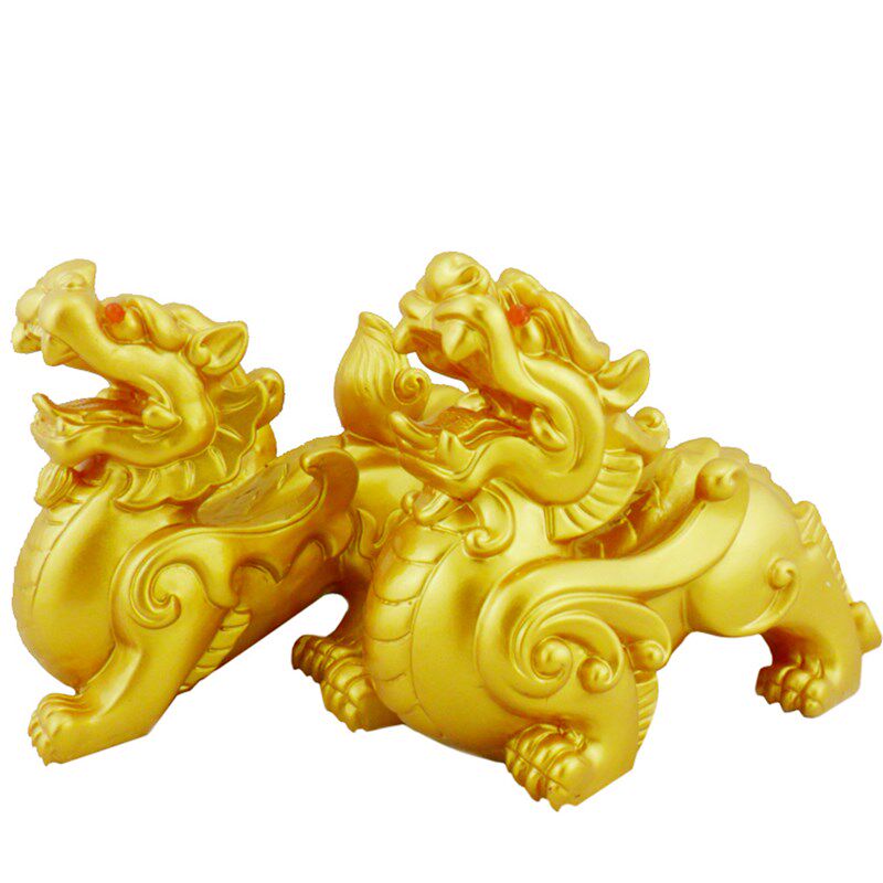 貔貅摆件大号一对聚财旺财汽车摆件仿纯铜皮休店铺客厅摆设工艺品