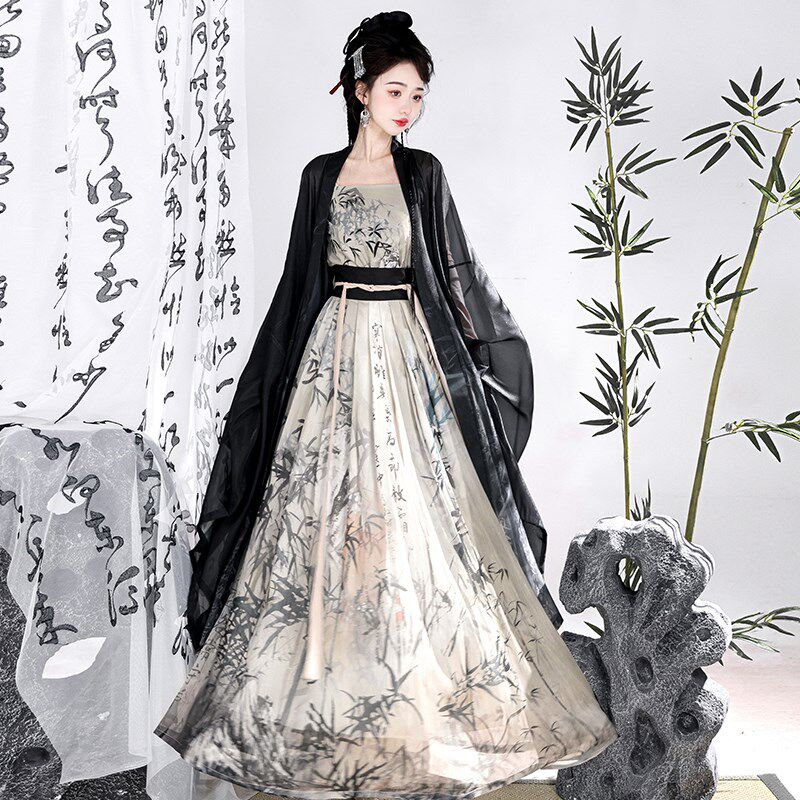 宋制曹县汉服女款古装黑色大袖衫齐腰改良汉元素中国风日常春秋季