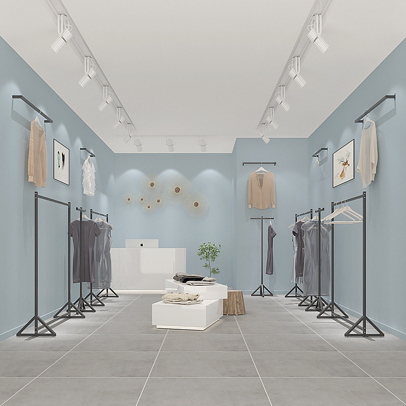 服装店展示架女装货架男装童装店商用落地挂衣架专用铁艺龙门架子